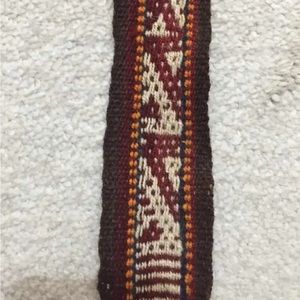 VINTAGE NOMADIC YURT .DECORATION . Wool Woven hand decoration 24"feet ( 2"wide)